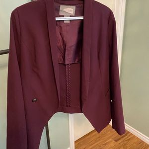 Burgundy Blazer - Size Med